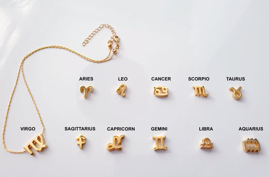 Mini Gold Charm Zodiac Necklace