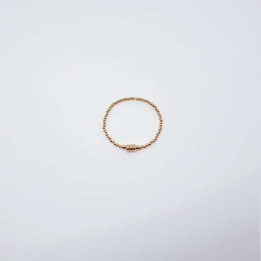 Gold Disc Charm 3mm Minimalistic Bracelet