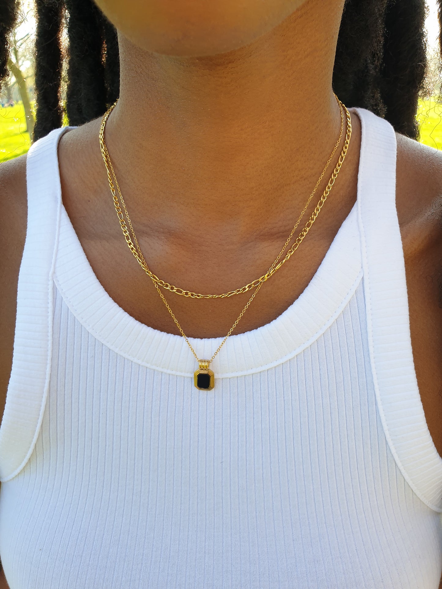 2 Pieces Layered Necklace Set