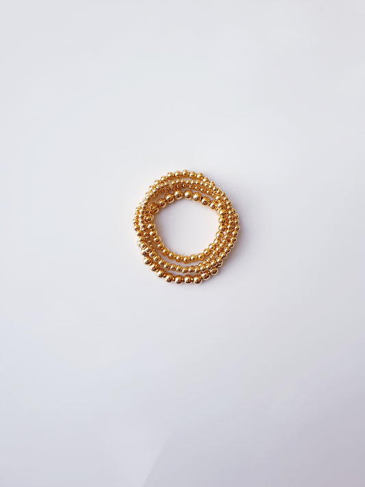 Plain Gold Beaded Bracelet