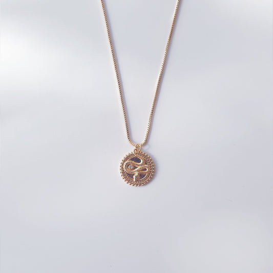 Champagne Colour Coin Charm Necklace